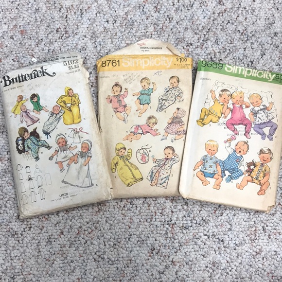 Vintage patterns - size infant - Picture 1 of 7